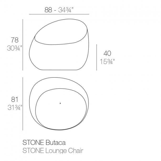 Лаунж-кресло пластиковое Stone Basic