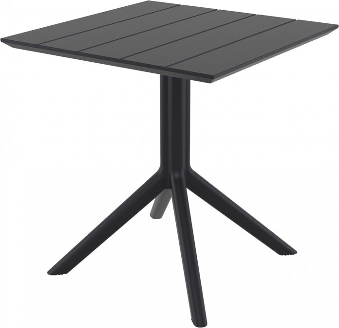 Стол пластиковый Paris Table 70, черный, 700х700х740 мм