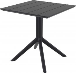 Стол пластиковый Paris Table 70, черный, 700х700х740 мм