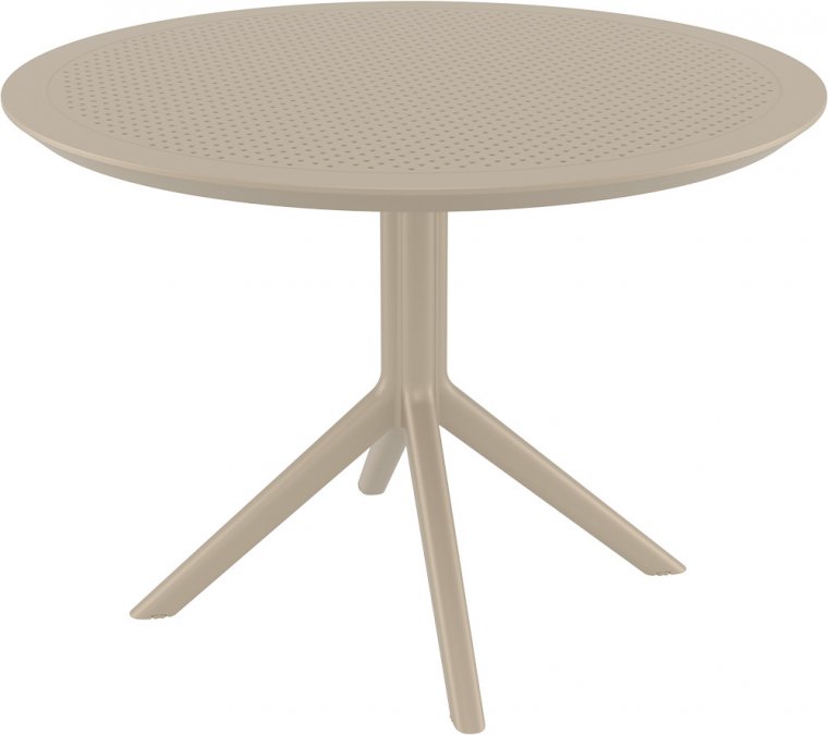 Стол пластиковый Sky Table Ø105, бежевый, Ø1050х740 мм