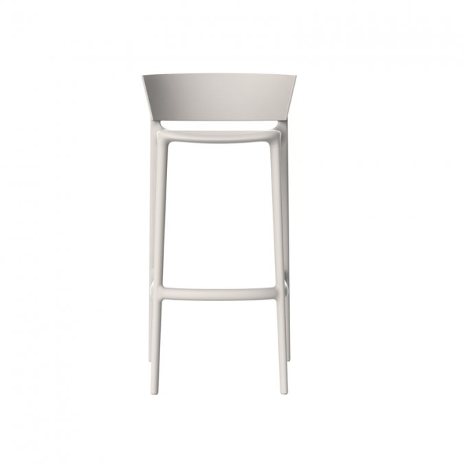 Стул пластиковый барный Vondom Africa Basic белый