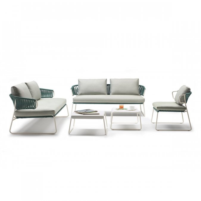 Диван плетеный с подушками Lisa Sofa Filo