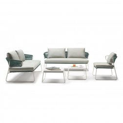 Диван плетеный с подушками Lisa Sofa Filo