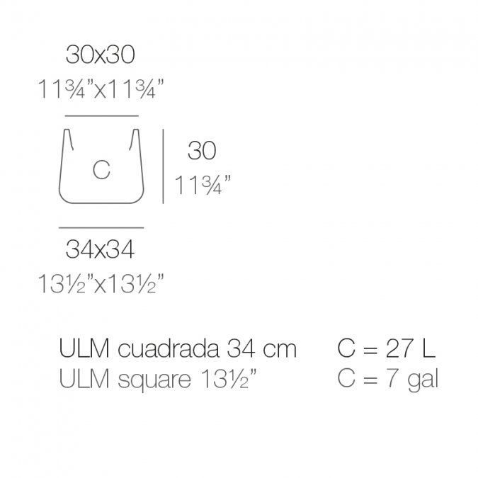 Кашпо пластиковое Ulm Simple