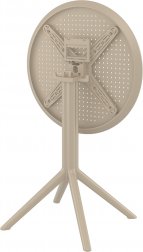 Стол пластиковый складной Sky Folding Table 60, бежевый, 600х740 мм