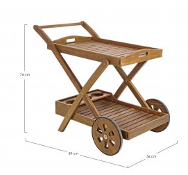 Столик деревянный сервировочный Noemi Trolley