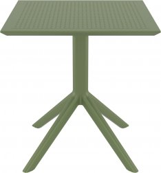 Стол пластиковый Sky Table 70, оливковый, 700х700х740 мм
