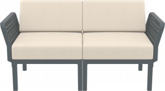 Диван пластиковый двухместный с подушками Portofino Lounge