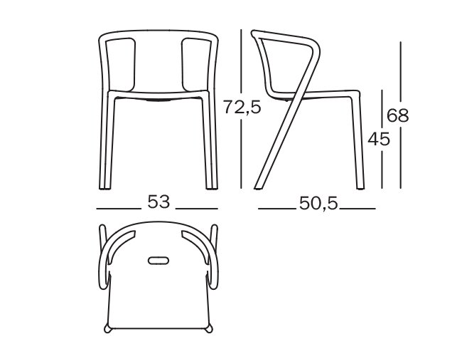Кресло пластиковое Magis RE Air-Armchair