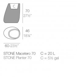 Кашпо пластиковое Stone Basic