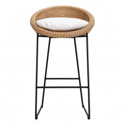 Кресло полубарное плетеное JANUS et Cie Gigi II черный, кленовый
