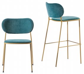 Стул барный с обивкой Gaber Nuta Light Stool 77