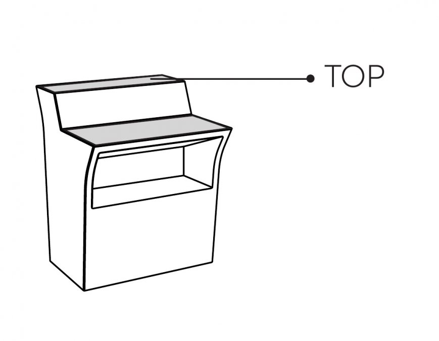 Столешница стеклянная на верх барной стойки Jumbo Bar Top