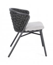 Стул плетеный с подушкой Garden Relax Harlow антрацит, графит