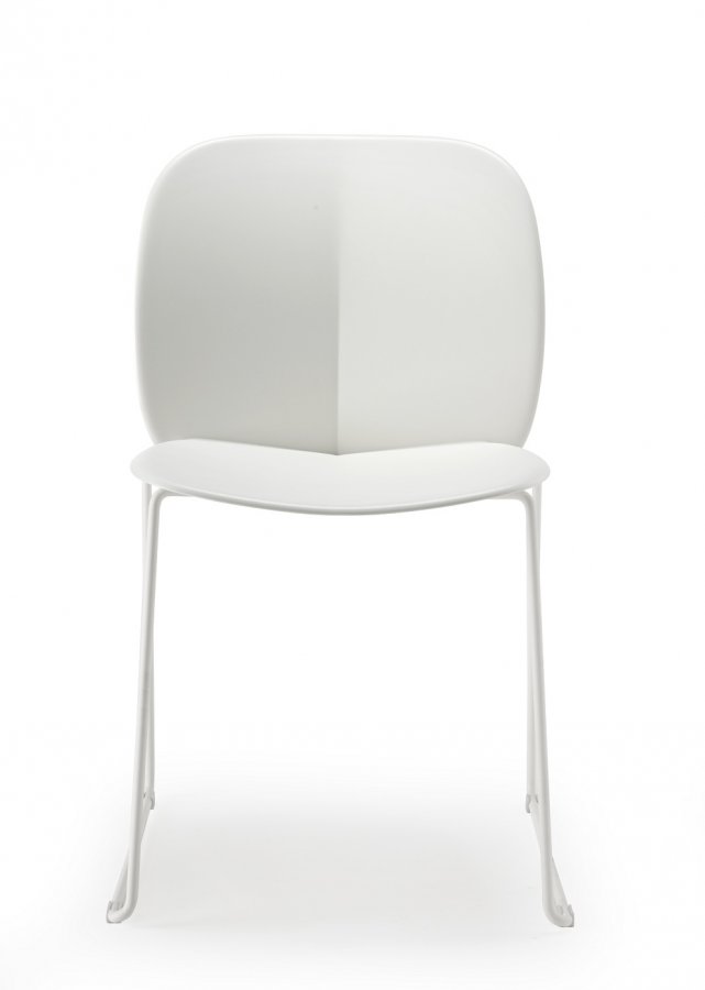 Стул пластиковый на полозьях Scab Design Mentha Go Green лен