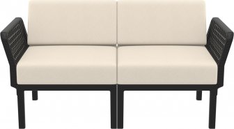 Диван пластиковый двухместный с подушками Portofino Lounge