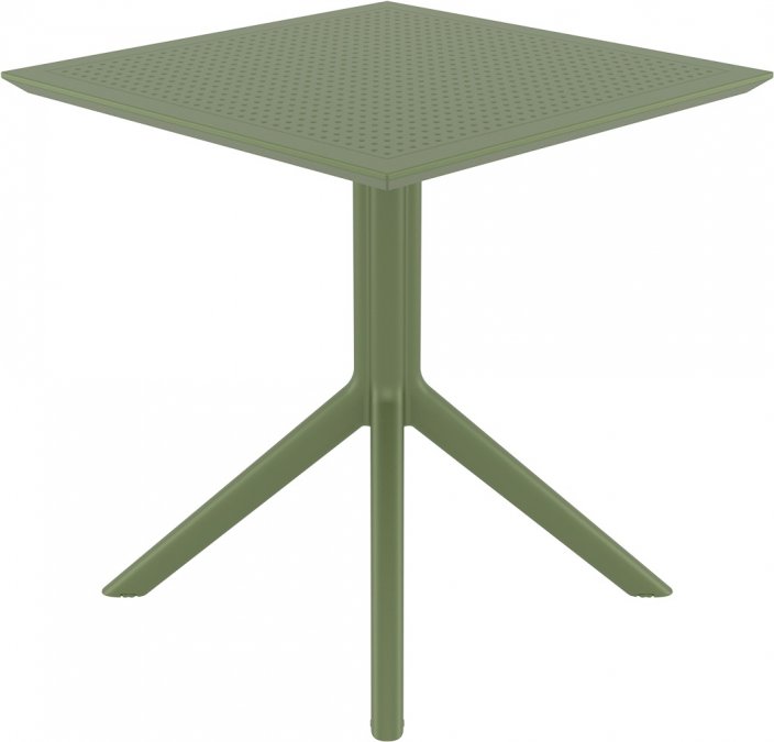 Стол пластиковый Sky Table 70, оливковый, 700х700х740 мм
