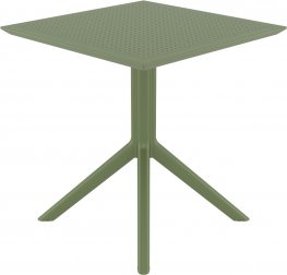 Стол пластиковый Sky Table 70, оливковый, 700х700х740 мм
