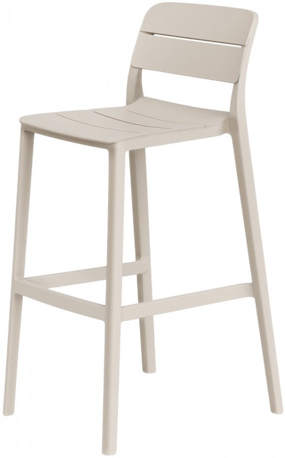 Стул пластиковый барный Nardi Cassia Stool бежевый