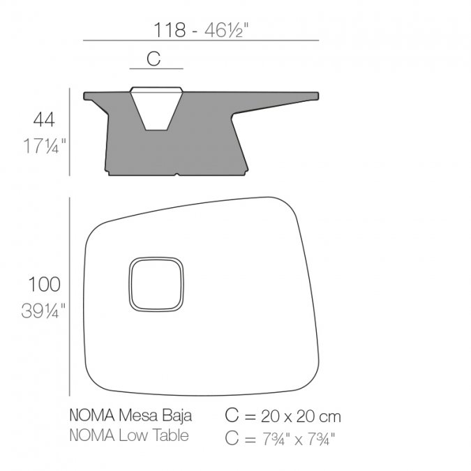 Столик пластиковый кофейный Noma Basic
