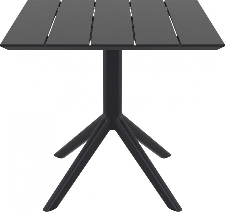 Стол пластиковый Paris Table 80, черный, 800х800х740 мм