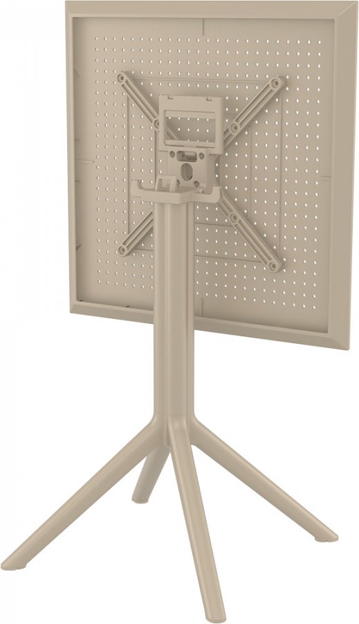 Стол пластиковый складной Sky Folding Table 60, бежевый, 600х600х740 мм