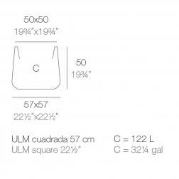 Кашпо пластиковое Ulm Simple