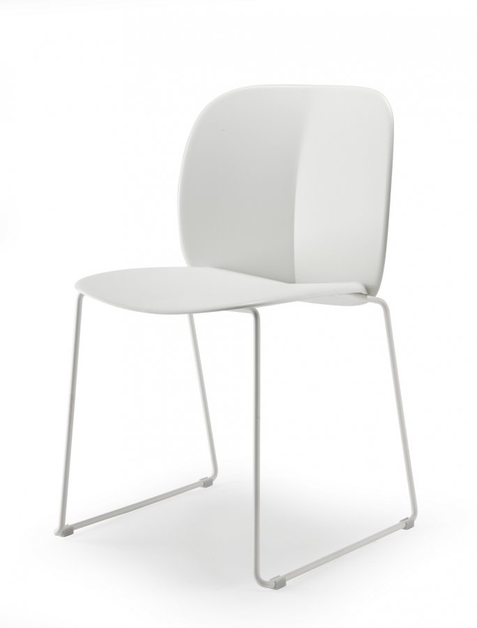 Стул пластиковый на полозьях Scab Design Mentha Go Green лен