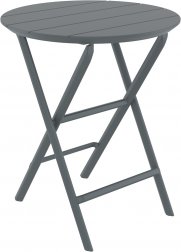 Стол пластиковый складной Helen Folding Table Ø60, темно-серый, Ø600х740 мм