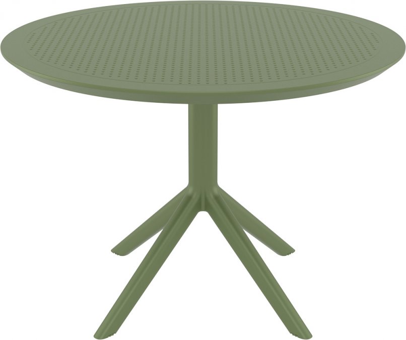 Стол пластиковый Sky Table Ø105, оливковый, 1050х740 мм