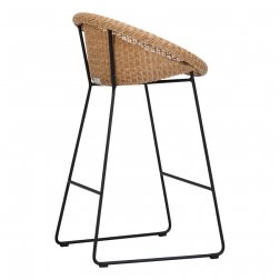 Кресло полубарное плетеное JANUS et Cie Gigi II черный, кленовый