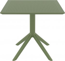 Стол пластиковый Sky Table 80, оливковый, 800х800х740 мм