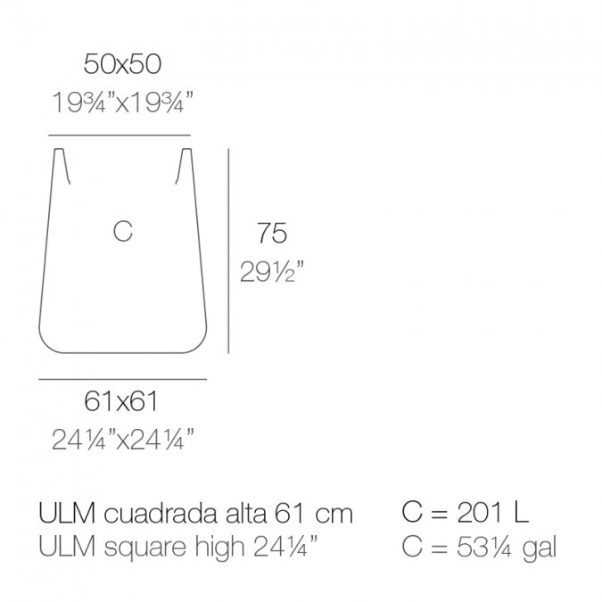 Кашпо пластиковое Ulm Simple