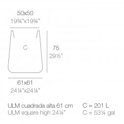 Кашпо пластиковое Ulm Simple