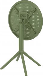 Стол пластиковый складной Sky Folding Table 60, оливковый, 600х740 мм