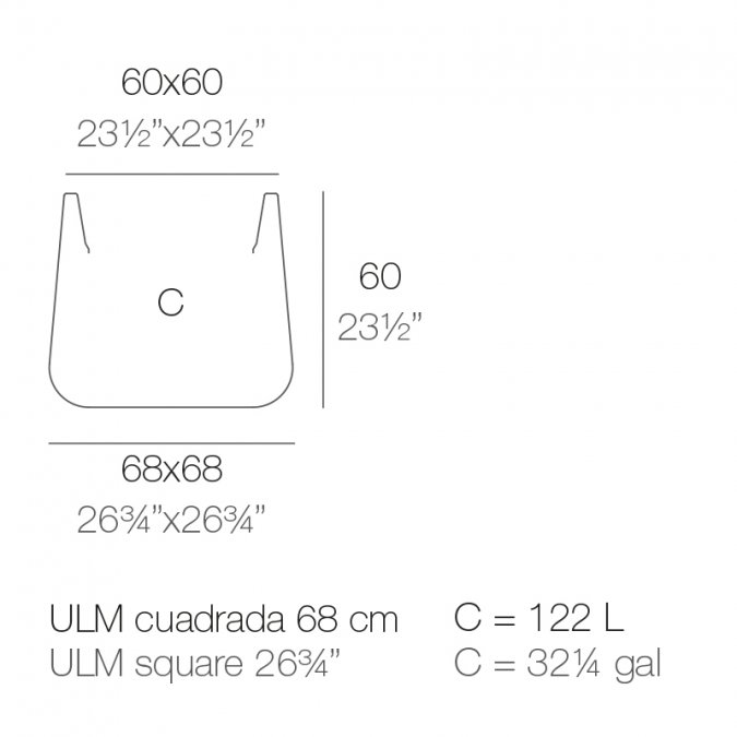 Кашпо пластиковое Ulm Simple