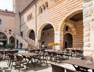 Стол пластиковый Ibiza Table 180, коричневый, 1800х900х740 мм