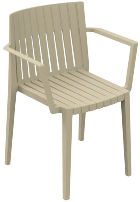 Кресло пластиковое Vondom Spritz Basic слоновая кость