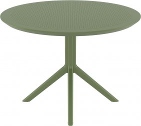 Стол пластиковый Sky Table Ø105, оливковый, 1050х740 мм