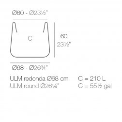Кашпо пластиковое Ulm Simple