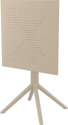 Стол пластиковый складной Sky Folding Table 60, бежевый, 600х600х740 мм