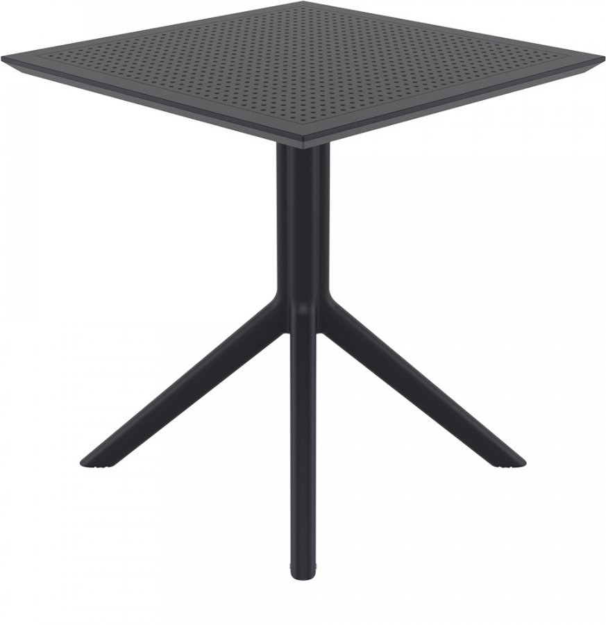 Стол пластиковый Sky Table 70, черный, 700х700х740 мм