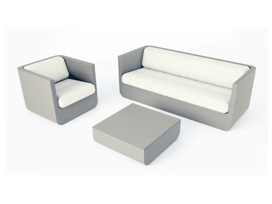 Диван пластиковый с подушками Ulm Basic