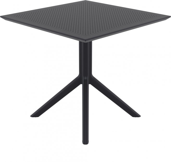 Стол пластиковый Sky Table 80, черный, 800х800х740 мм