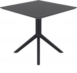 Стол пластиковый Sky Table 80, черный, 800х800х740 мм