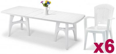 President Tris Super Elegant Monobloc Комплект пластиковой мебели