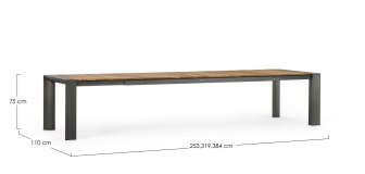 Стол деревянный обеденный раздвижной Cameron