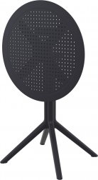 Стол пластиковый складной Sky Folding Table Ø60, черный, Ø600х740 мм