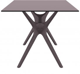 Стол пластиковый Ibiza Table 180, коричневый, 1800х900х740 мм
