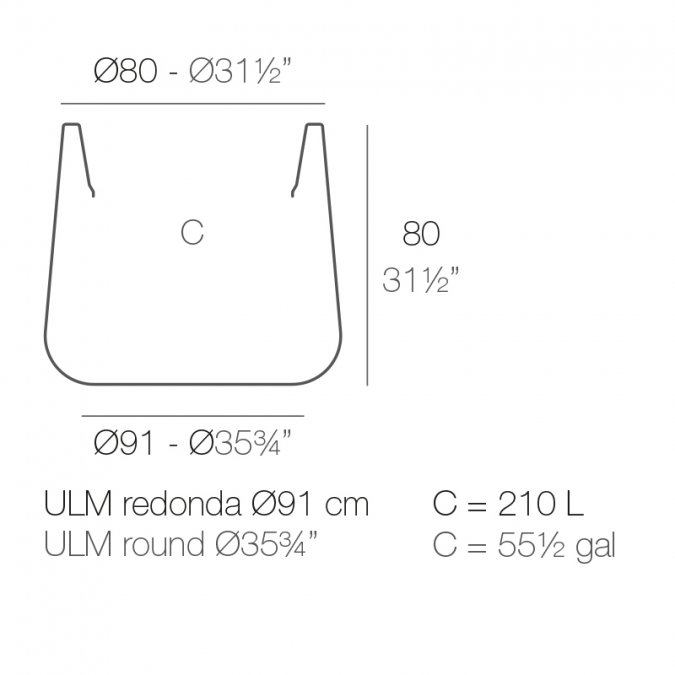 Кашпо пластиковое Ulm Simple